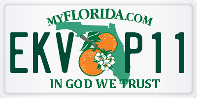 FL license plate EKVP11