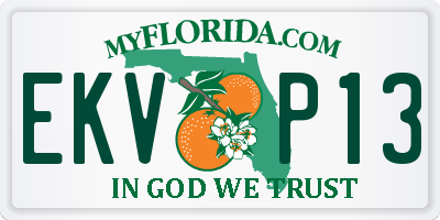 FL license plate EKVP13