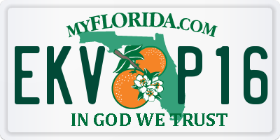 FL license plate EKVP16