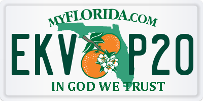 FL license plate EKVP20