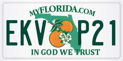 FL license plate EKVP21