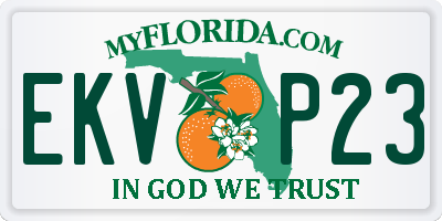 FL license plate EKVP23