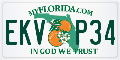 FL license plate EKVP34