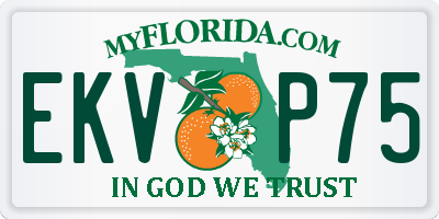 FL license plate EKVP75