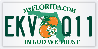 FL license plate EKVQ11