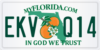 FL license plate EKVQ14