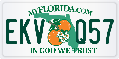 FL license plate EKVQ57