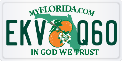 FL license plate EKVQ60