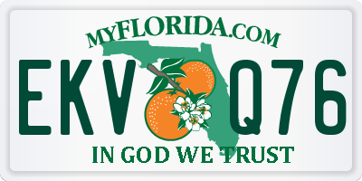 FL license plate EKVQ76