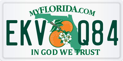 FL license plate EKVQ84
