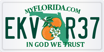 FL license plate EKVR37