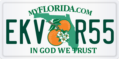 FL license plate EKVR55