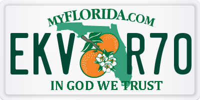 FL license plate EKVR70