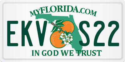 FL license plate EKVS22