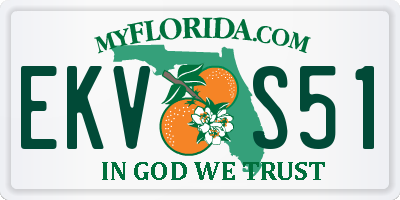 FL license plate EKVS51