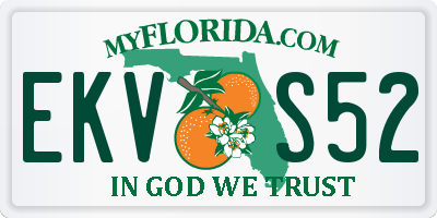 FL license plate EKVS52