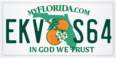 FL license plate EKVS64