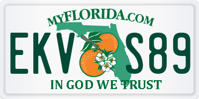 FL license plate EKVS89