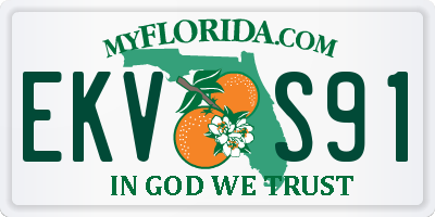 FL license plate EKVS91