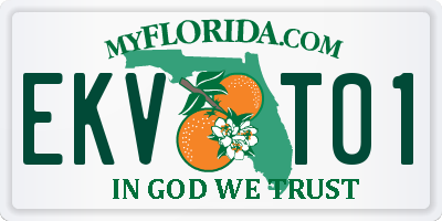 FL license plate EKVT01
