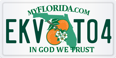 FL license plate EKVT04