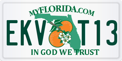 FL license plate EKVT13