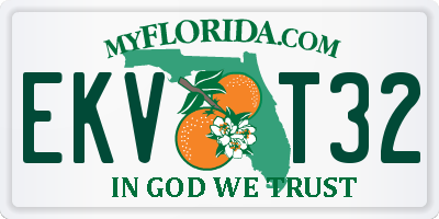 FL license plate EKVT32
