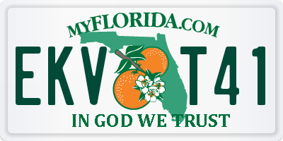 FL license plate EKVT41