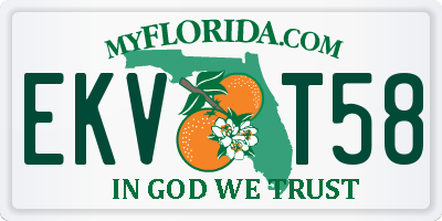FL license plate EKVT58