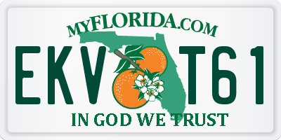FL license plate EKVT61