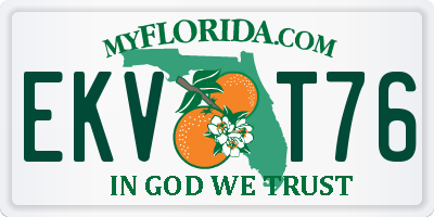 FL license plate EKVT76