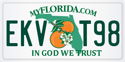 FL license plate EKVT98