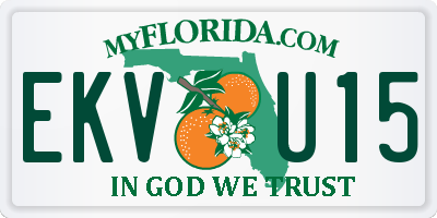 FL license plate EKVU15