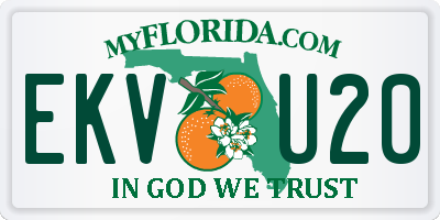 FL license plate EKVU20