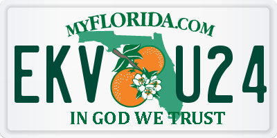 FL license plate EKVU24