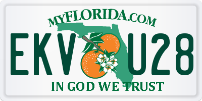 FL license plate EKVU28