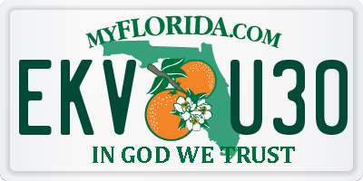 FL license plate EKVU30