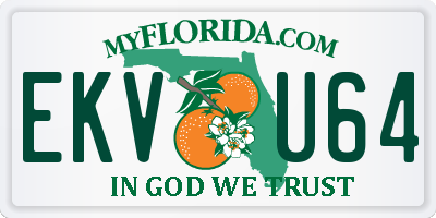 FL license plate EKVU64