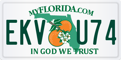 FL license plate EKVU74