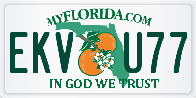 FL license plate EKVU77