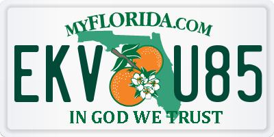 FL license plate EKVU85