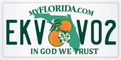 FL license plate EKVV02