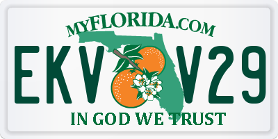 FL license plate EKVV29
