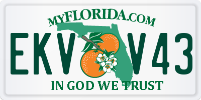 FL license plate EKVV43