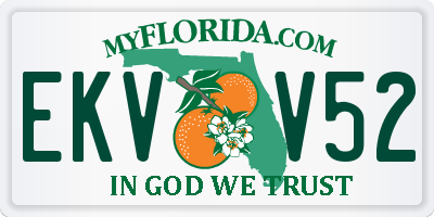 FL license plate EKVV52