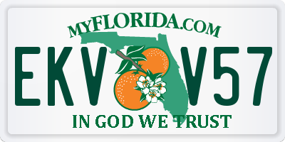 FL license plate EKVV57