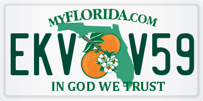 FL license plate EKVV59