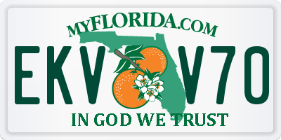FL license plate EKVV70