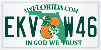 FL license plate EKVW46