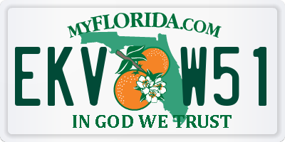 FL license plate EKVW51